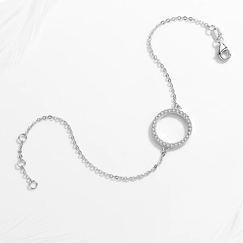 Простые браслеты TIONGZHE в форме сердца женский браслет из стерлингового серебра