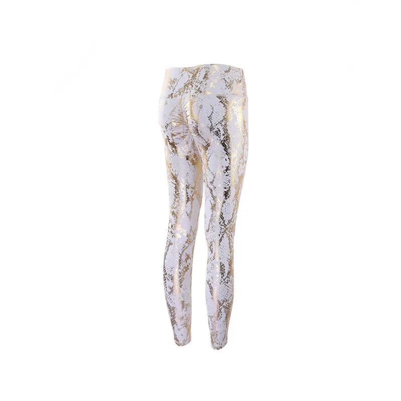 

Sexy Tights Women's Fashion Snake Skin Fitness Pants High Waist Hip Lifting Quick Drying Sports Pants Elastic Yoga Pants