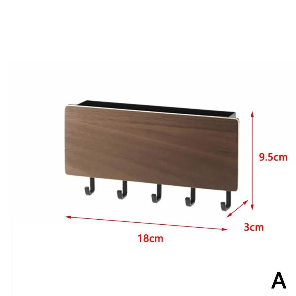 

1PC Home Bedroom Kitchen Storage Box Key Wall Hook Rack Wood Sundries Hook Porch Hanging Hook Wooden Storage P1E3