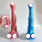 Сексуальный реалистичный женский фаллоимитатор для мастурбации, супер мягкий фаллоимитатор большой лошади, Стимулятор точки G, большой пенис, секс-игрушка для взрослых для женщин, фаллоимитатор в форме животного