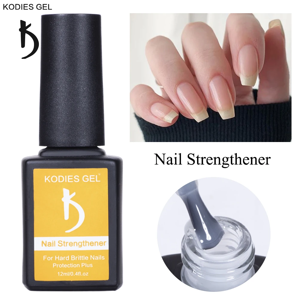 

KODIES GEL Nail Strengthener Cuticle Oil 12ML Professional Nail Treatment Hardener Liquid Revit for Thin Nails Feet Repair Care