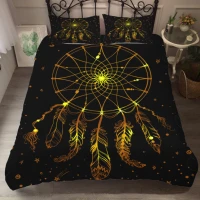 mei dream dreamcatcher bedroom bedding conforter set colorful feather 3d printed double bed comforters