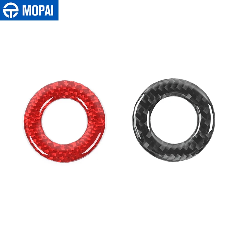 

MOPAI Carbon Fiber Car Interior Fuel Tank Switch Button Decoration Cover Stickers for Dodge Charger 2011+ Interior Accessories