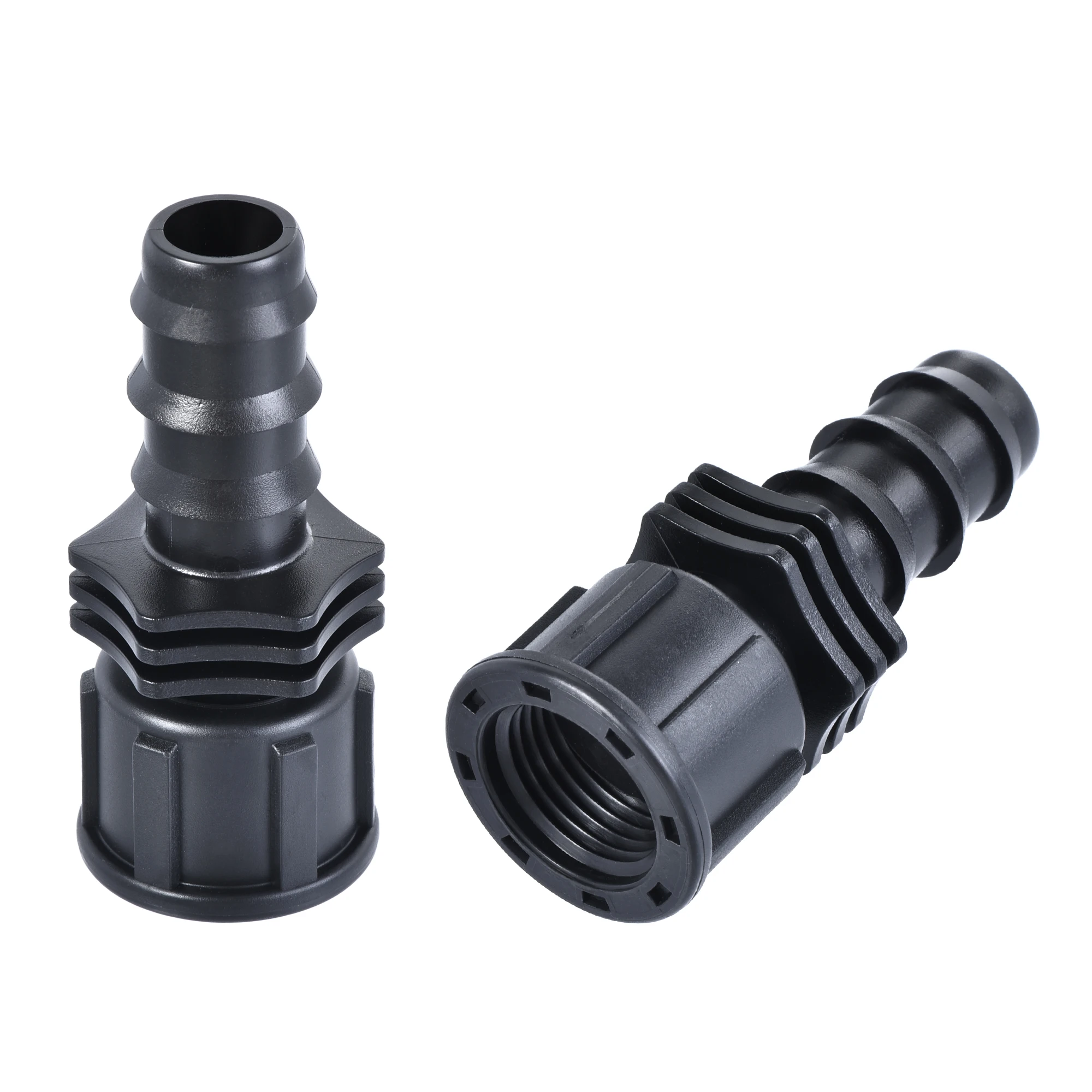 

Uxcell ABS Hose Barb Fitting Coupler 16mm Barb G1/2 Female Thread Black 2Pcs