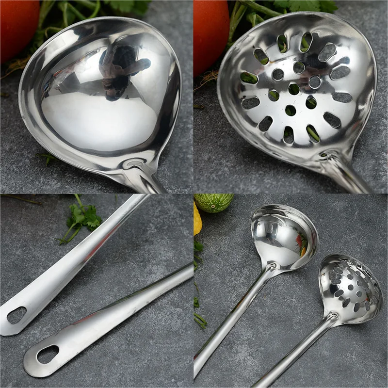 

1pcs Korean Stainless steel Spoon Creative Long Hot Pot Handle Spoons Flatware Soup Drinking Tools Kitchen Gadget