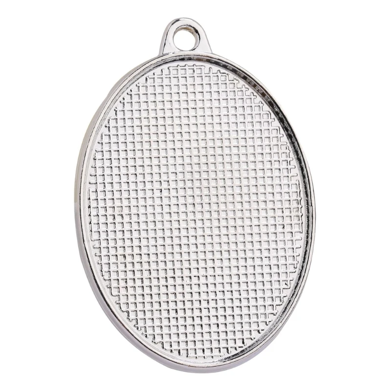 

100Pcs Double Sided Pendant Trays Bright Glass Cabochon Dome Tiles DIY Jewelry L4ME