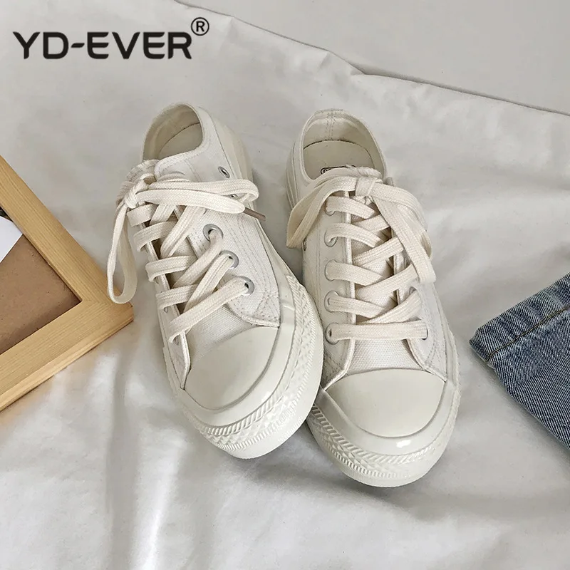 Парусиновая женская обувь Обувь на танкетке Повседневная высоком каблуке