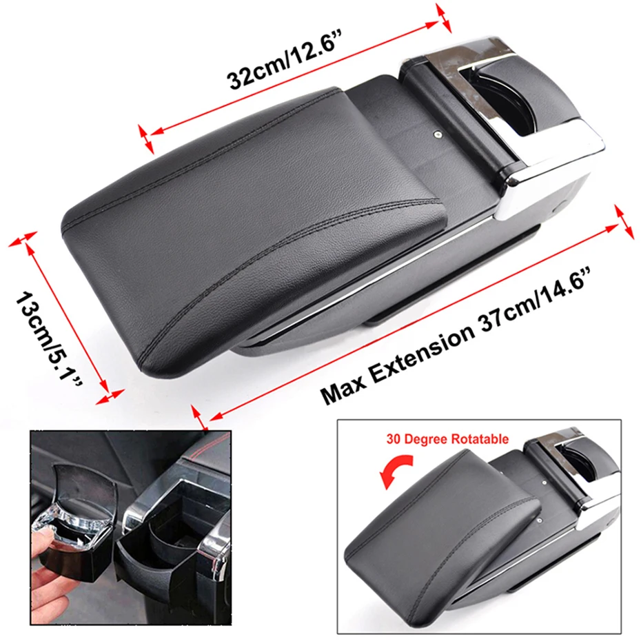 XUKEY For Suzuki SX4 Armrest Center Console 2007 - 2013 2008 2009 2010 2011 2012 Central Leather Box | Armrests