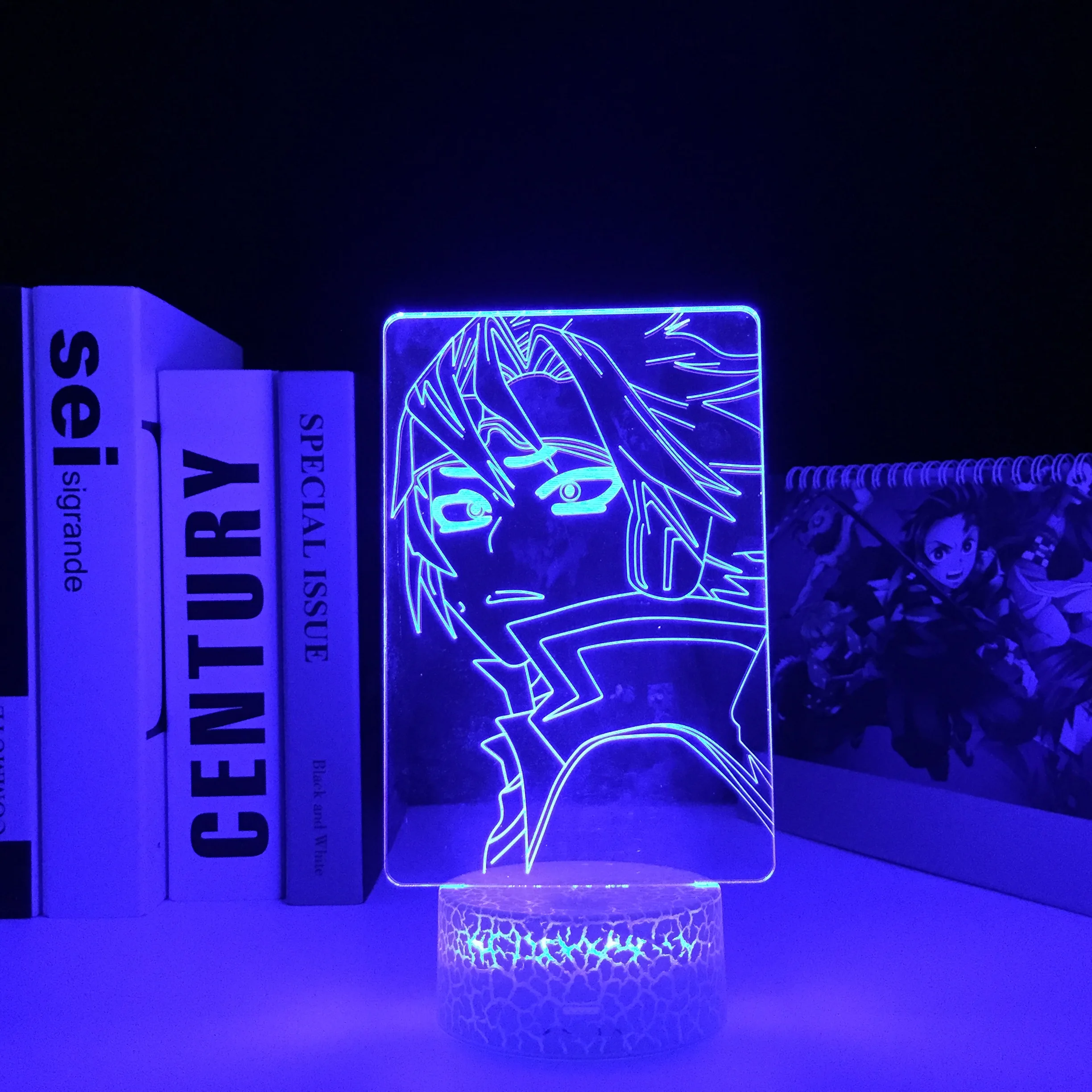 

Светодиодный Белый оссветильник Denki Kaminari для спальни, Декор, подарок на день рождения, манга, гаджет, настольная лампа Denki 3D, аниме, моя геройс...