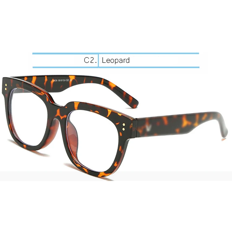 Large-Leopard IVSTA компьютерные очки, игровой анти-синий светильник, блок, прозрачная близорукость, стимпанк, большие, корейские, брендовые, дизайнерские, южная сторона, логотип GM - Цвет оправы: Large-Leopard