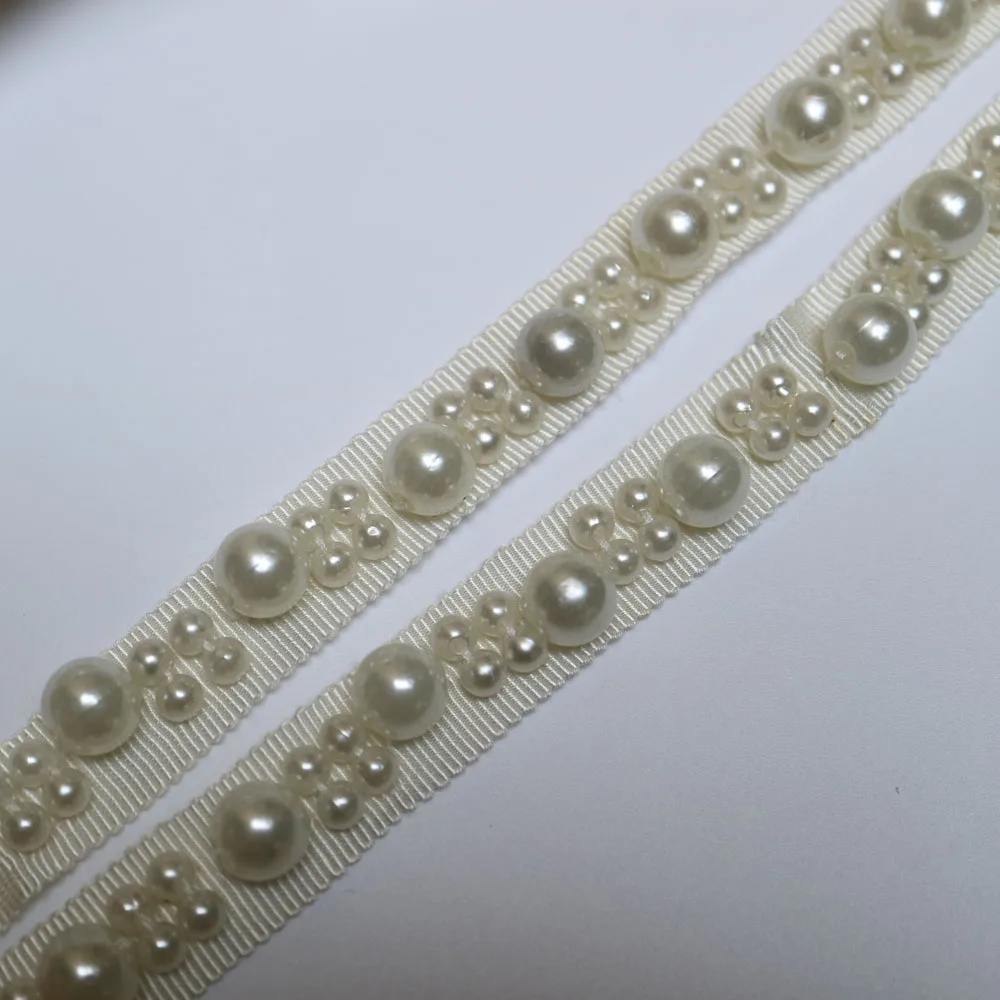 1 ярд жемчужины бриллианты для одежды сумок аппликации ручной работы с бисером