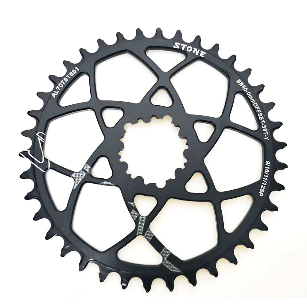 Камень MTB велосипед одинарная передняя звезда кольцо цепи для BB30 32T 34T 36T 38T прямое Крепление 0 мм смещение круг Chainwheel