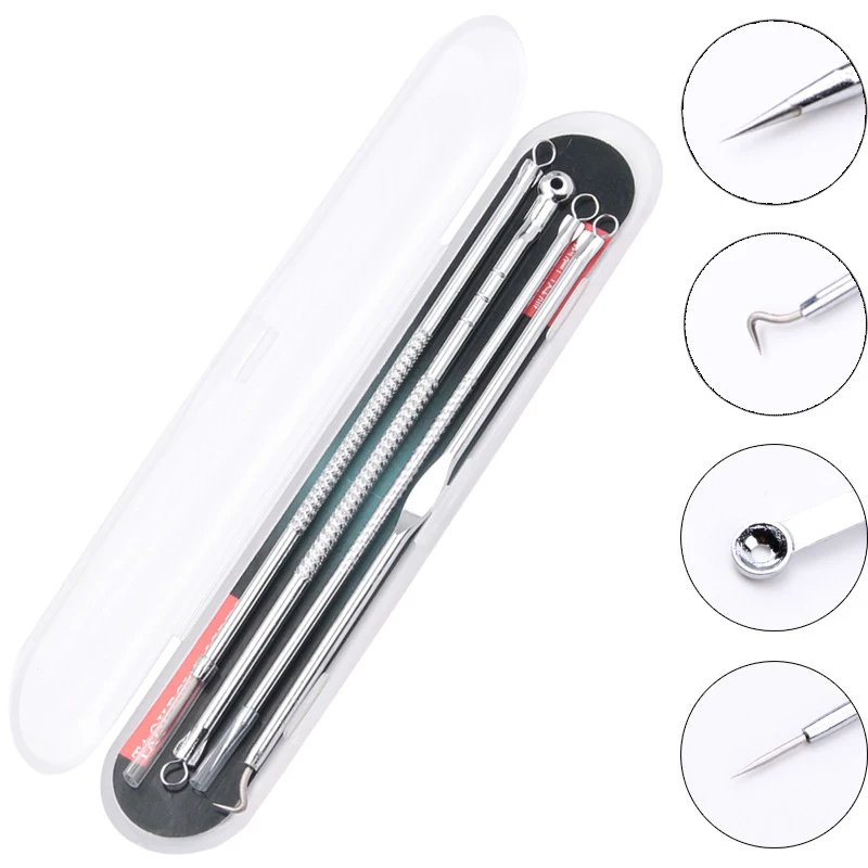 YALIAO 4 шт./компл. Нержавеющая сталь угорь прыщей инструмент для удаления черных