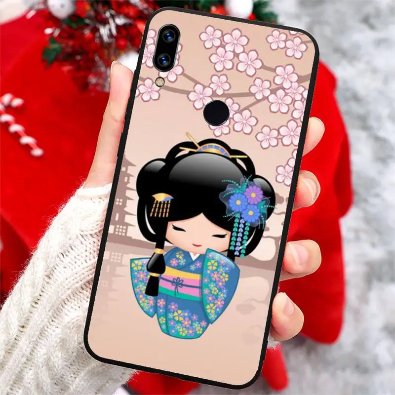 

Japanese Kokeshi doll Phone Case For Xiaomi Redmi note 7 8 9 t k30 max3 9 s 10 pro lite