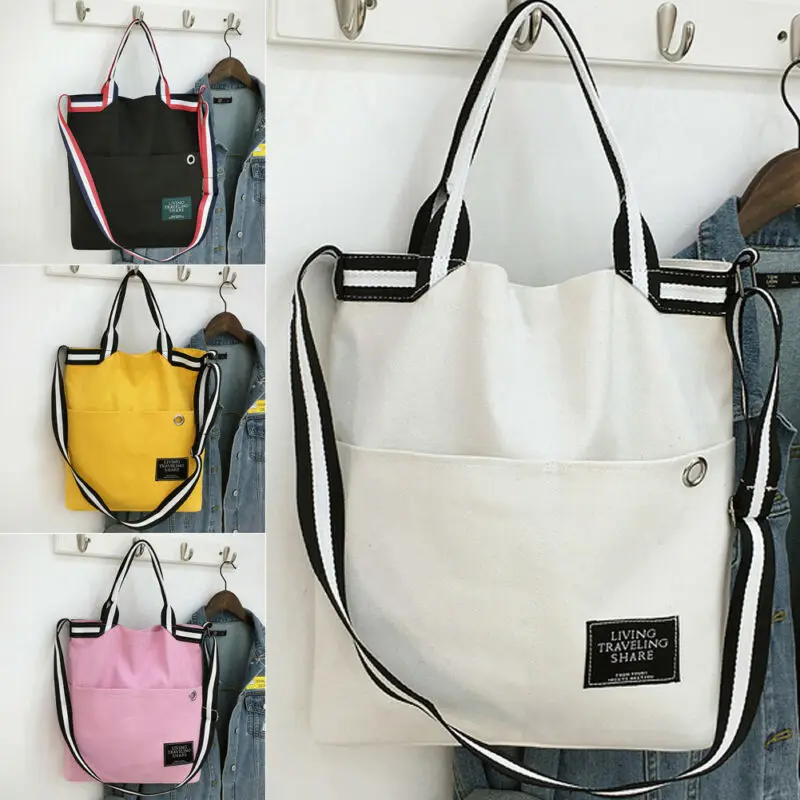 

Новая женская холщовая черная сумка через плечо, сумка-мессенджер, сумка-тоут, сумка-кошелек