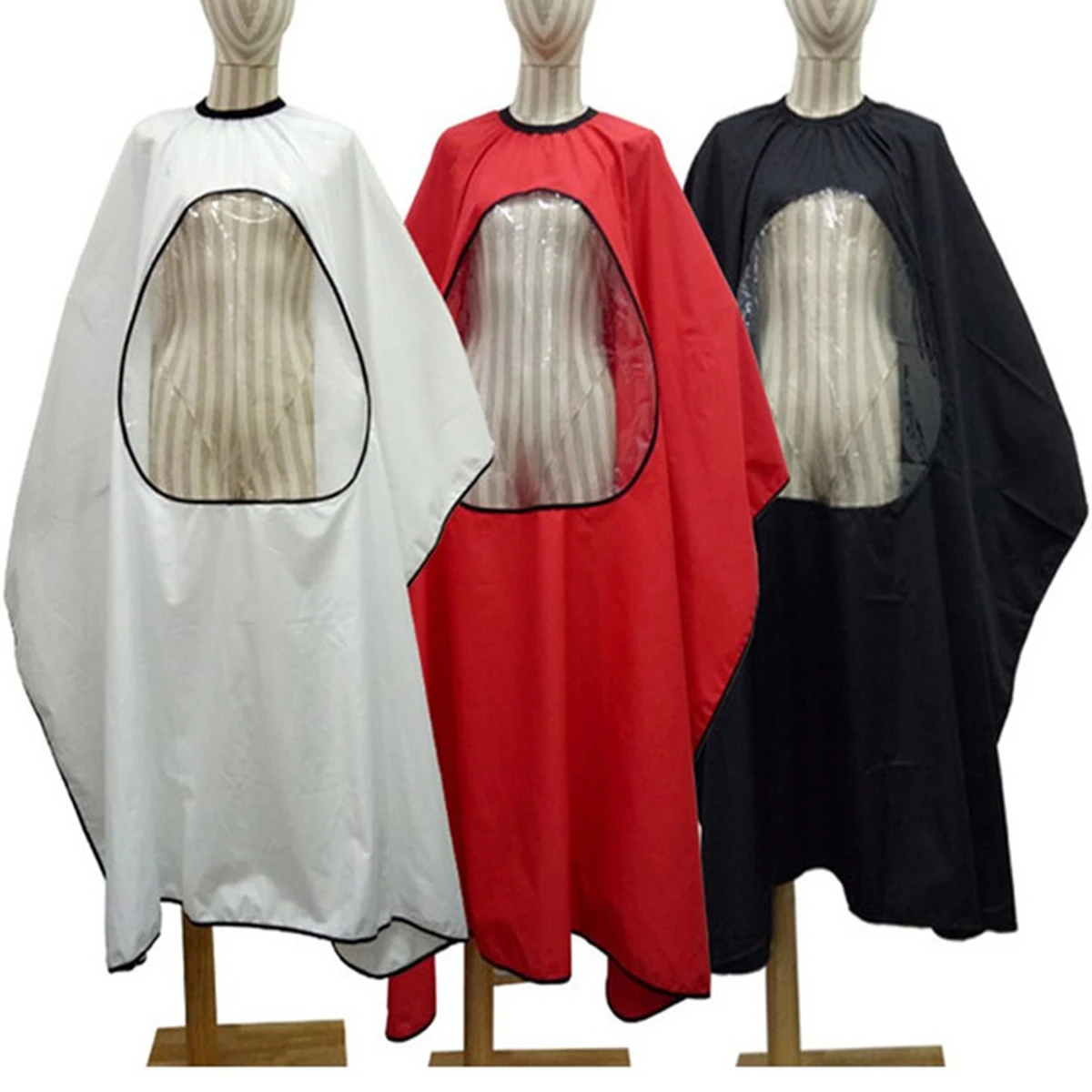 

Professional Adult Hairdressing Cape Barber Gown Cover Wrap Salon Cutting Hair Styling Tool With Transparent Window 120x145cm
