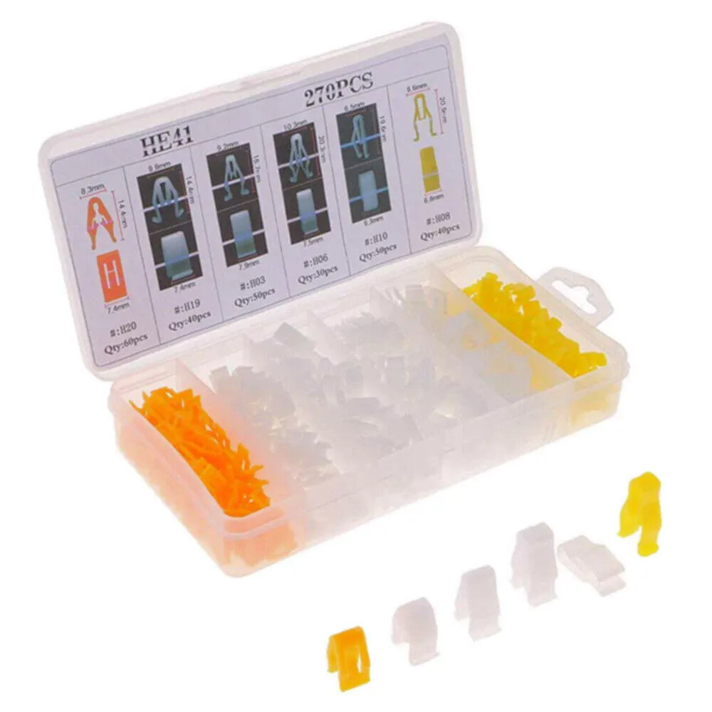 

Instrument Fastener Panel Plastic 270pcs Set Clips Console High Quality