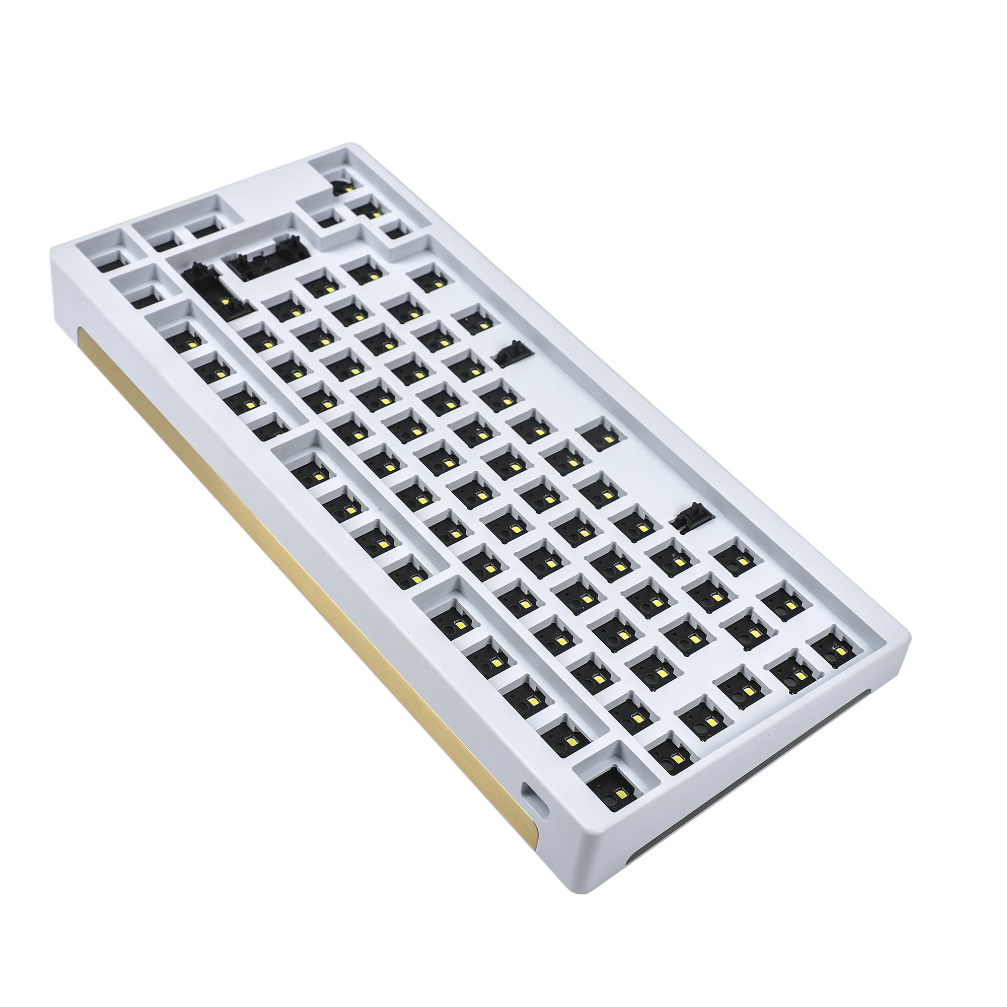 ID80 V2 ISO QMK Anodized Aluminum Case Powder Coat Plate hot swappable Hot Swap Type C PCB VIA Mechanical Keyboard Kit