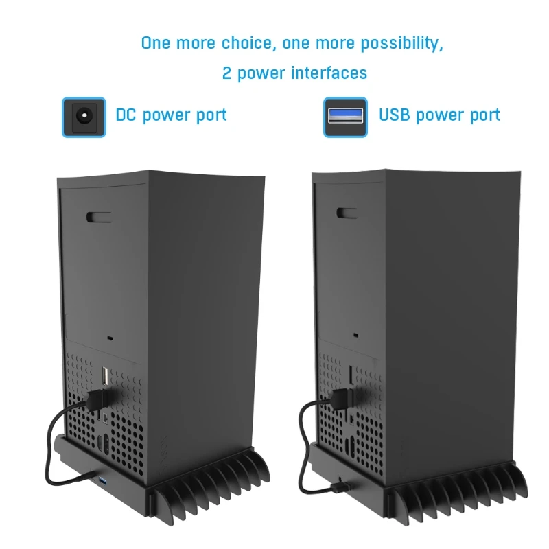 

Multi-function Cooling Base Game Disc Storage Rack Charging Station Base Holder For X-box Series X Host