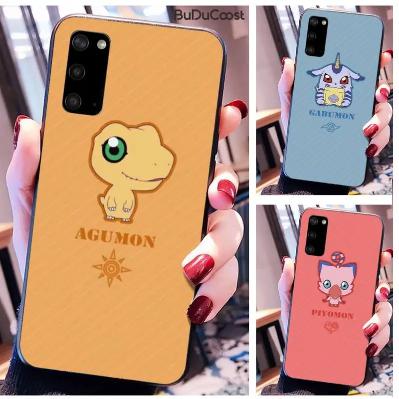 

Hrmes Cartoon Digimon Cute Phone Case for Samsung Galaxy S10 Plus S10E S6 S7 edge S8 S9 Plus S10lite S20 Plus S20 Ultra