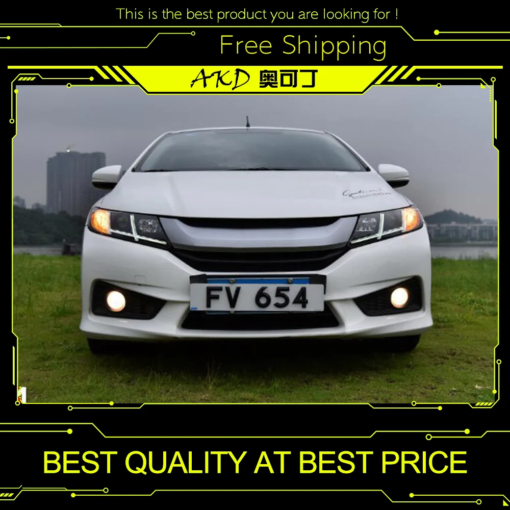 АКД автомобильный Стайлинг для Honda City фары 2014-2016 новый городской светодиодный