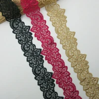 6cm width lace accessories trim beautiful black wine red dark gold color embroidered flower lace trims sewing applique