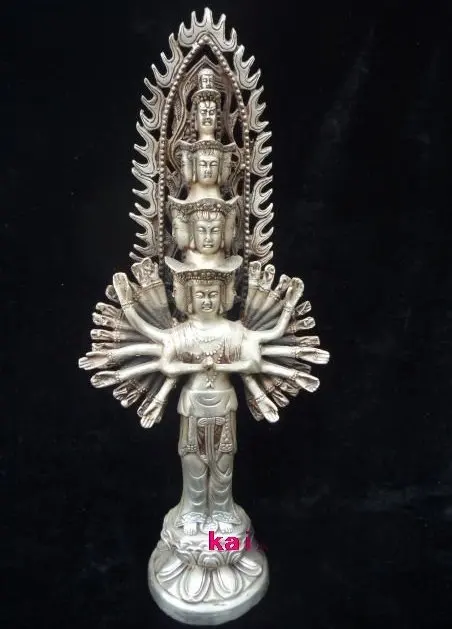 

Редкая Восточная фотостатуя династии удачи Цин, 1842 buddist Titbet, серебряная статуя, бесплатная доставка