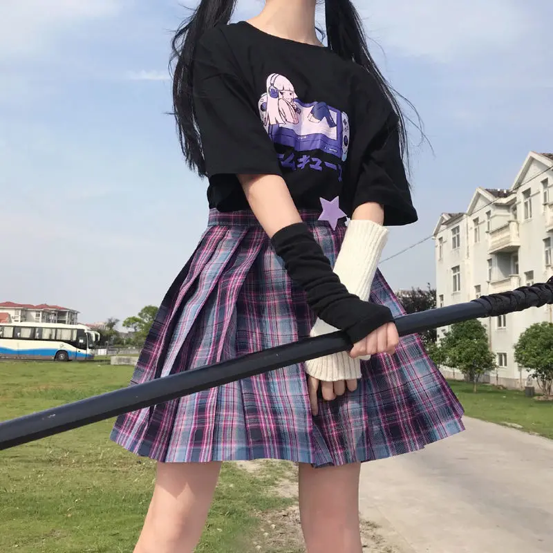 Кроп-Топ женский в стиле Харадзюку с принтом игровой консоли и круглым вырезом |