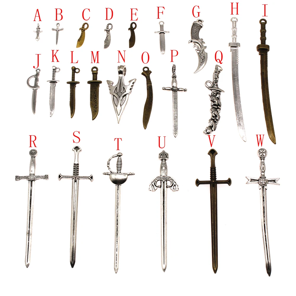 10 шт. Самурайский Меч Подвески ювелирные изделия аксессуары металлический кулон