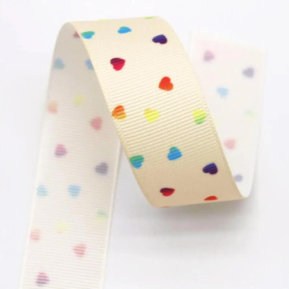 1 ✥ мм цветная мультяшная лента в форме сердца 10 ярдов материалы для рукоделия