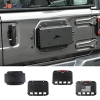 aluminum alloy car tailgate exhaust license plate seat fit for jeep wrangler jl jk 2007 2021 car exterior accessories