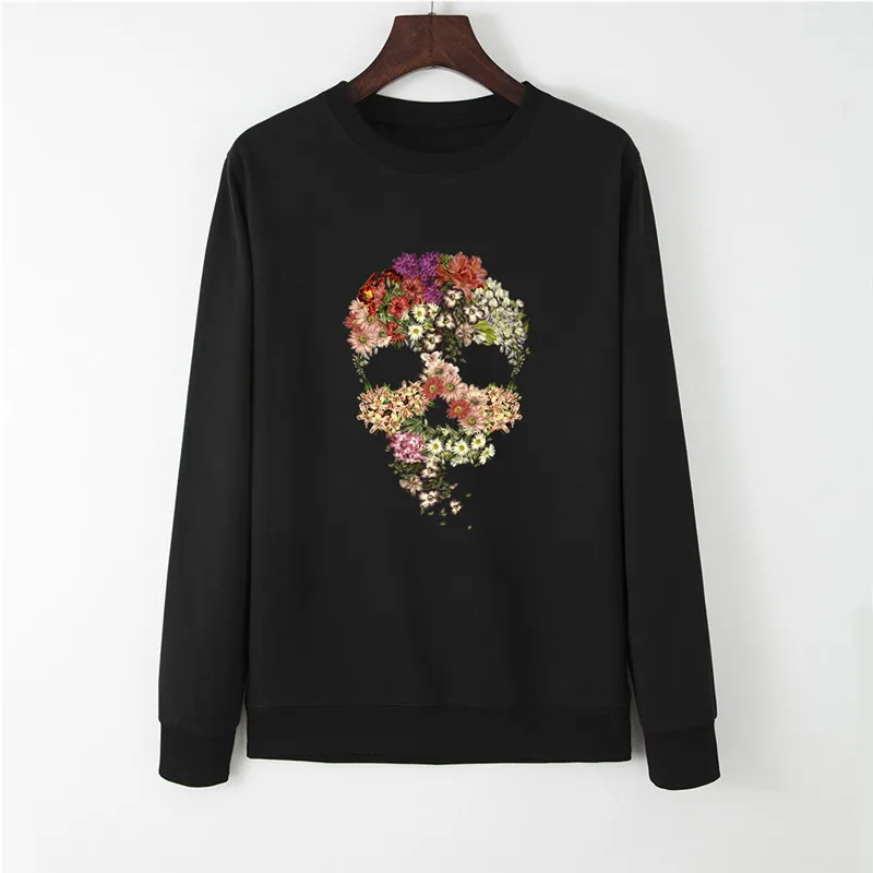 Женский пуловер с длинным рукавом и круглым вырезом принтом | Женская одежда