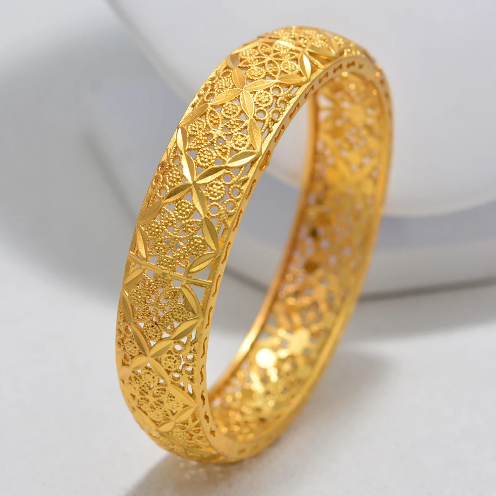 Браслеты из меди и панцирной кубинской цепи с покрытием 24-каратным золотом 1-4 шт.