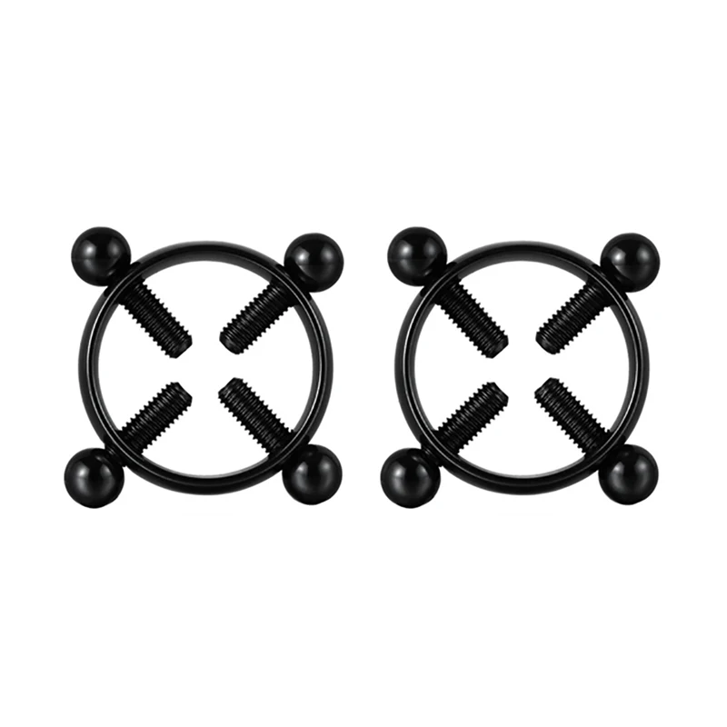 2 шт. поддельных колец на соске без прокалывания груди, винтовой крепеж из нержавеющей стали, модное украшение для тела для сексуальных женщин, подарок ювелирных изделий.