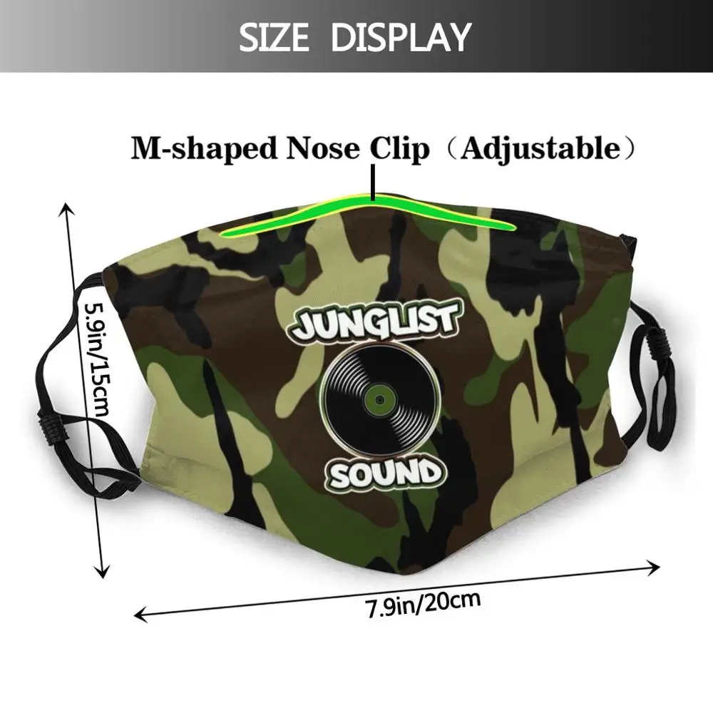 Маска для лица Junglist Sound-Camo взрослых и детей самостоятельной сборки джунглей Dnb