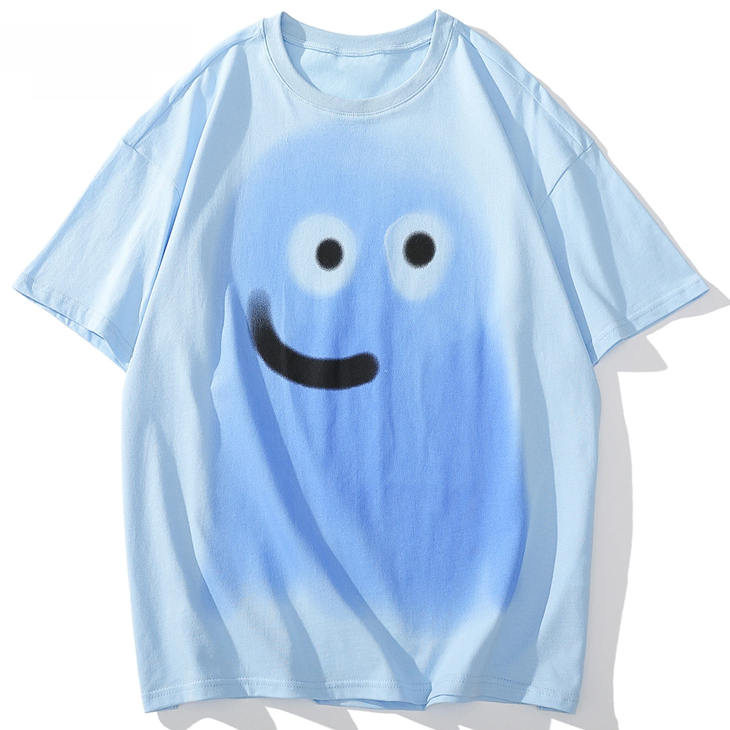 Футболка мужская с улыбающимся принтом в стиле хип-хоп | Мужская одежда