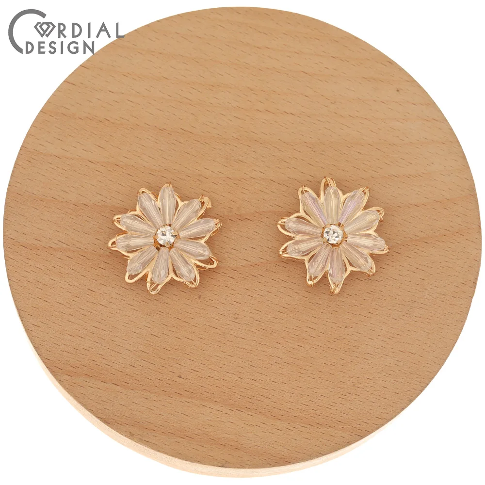 

Cordial Design 30Pcs 24*24MM Earrings Accessories/Hand Made/Flower Shape/DIY Crystal Decoration/Jewelry Findings & Components