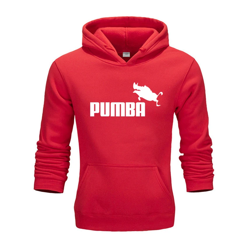 Новинка, Pumba, модные толстовки, Мужская плотная одежда, зимние толстовки, Мужская Уличная одежда в стиле хип-хоп, одноцветная флисовая толстовка с капюшоном, мужская одежда