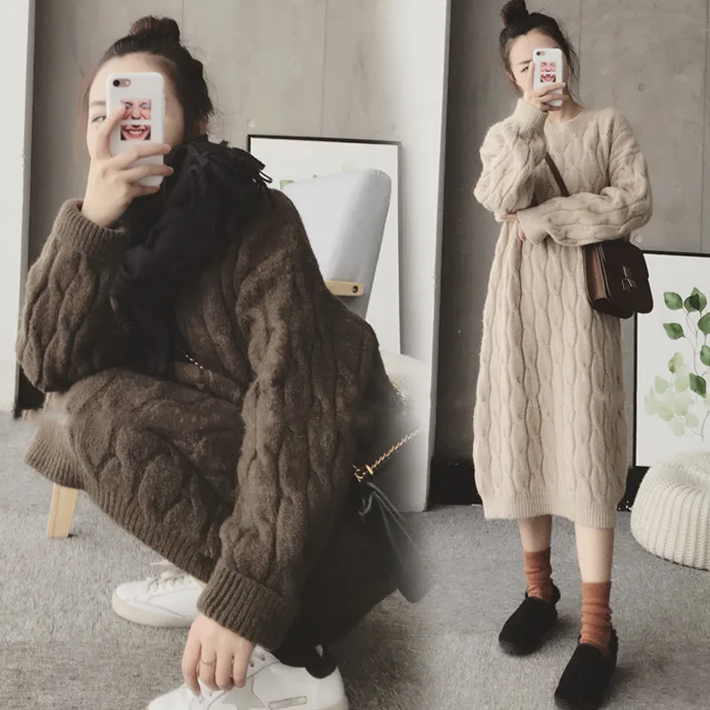 Осенний и зимний стиль утолщенный теплый персонализированный скрученный свитер