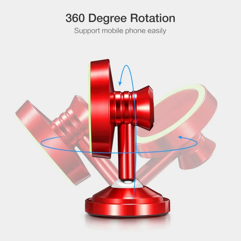 Автомобильный держатель для телефона светящийся магнитный автомобильный 360