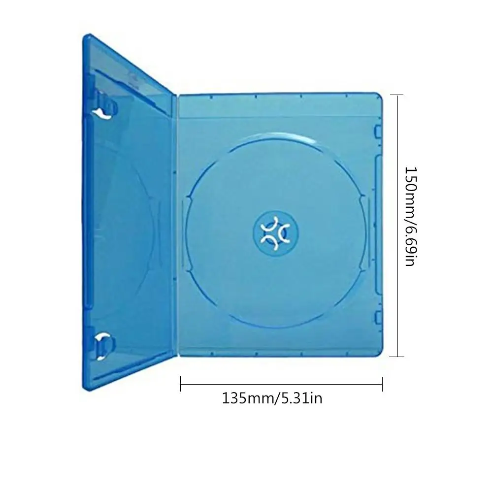 Квадратный Ltra тонкий один Slimline синий Сменный Чехол s для Blu Ray DVD фильмы держатель CD