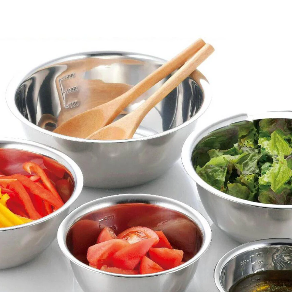 

5 Pack Stainless Steel Bowl Set - Ultra-Portable Dinnerware Round BPA Free Bowls