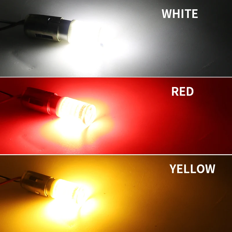 

1X High Brightness Canbus Waterproof Lamp Car Led Bulbs S25 1156 1157 BA15S BAY15D P21/5W For Turn Signal Light White Red Yellow