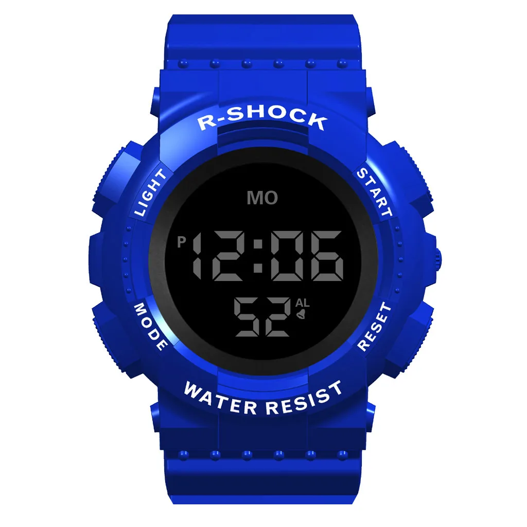 Blue 1 Электронные часы мужские s цифровой светодиодный часы мужские спортивные часы reloj deportivo hombre zegarki elektroniczne reloj Digital hombre saat - Цвет: Blue 1