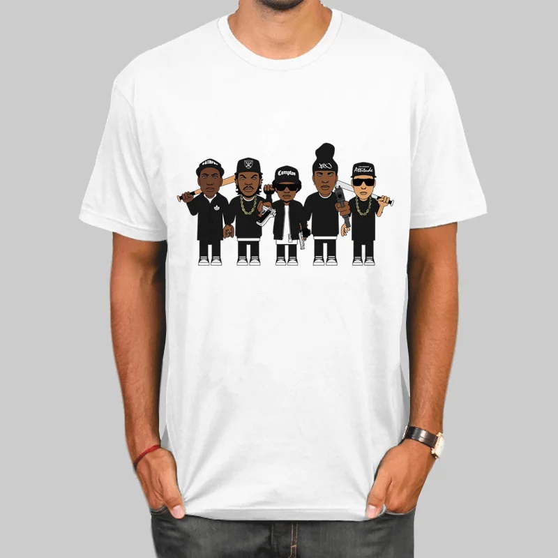 NWA Straight Outta Compton HipHop футболки летняя модная футболка с принтом Повседневная