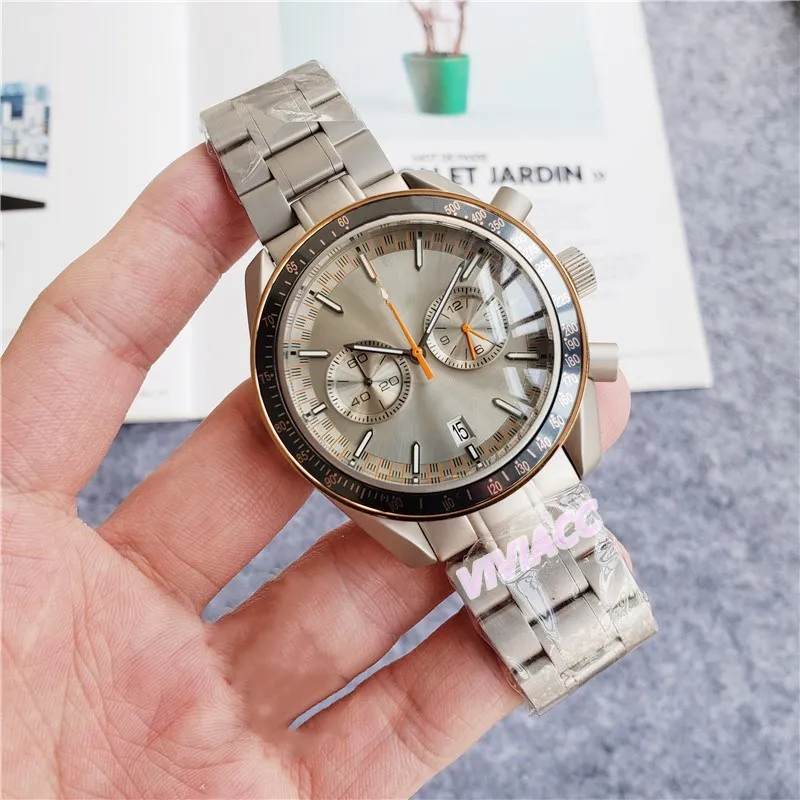 Часы мужские кварцевые с хронографом люксовые многофункциональные из