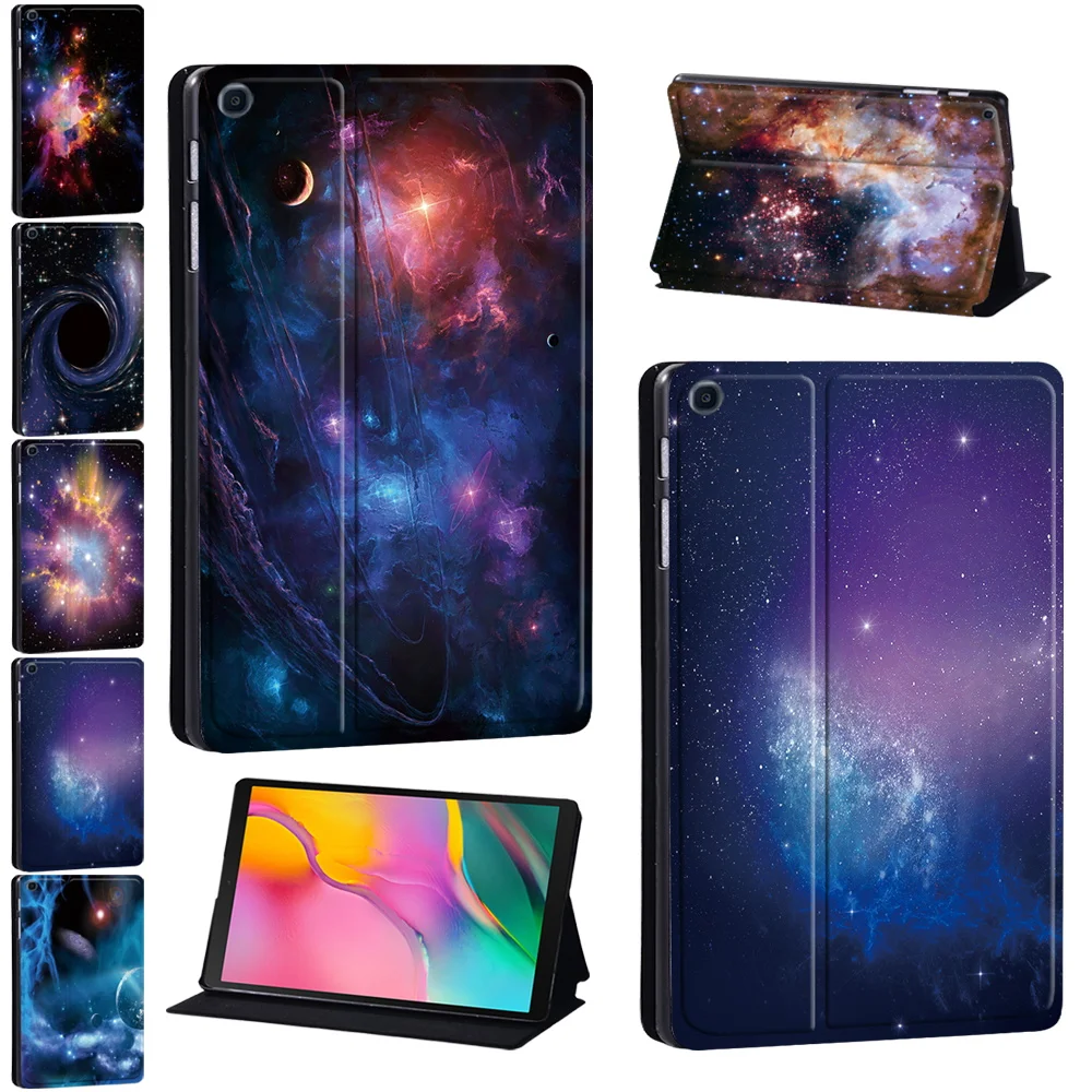 

For Samsung Galaxy Tab A 8.0"/9.7"/10.1"/10.5"/Tab E 9.6"/Tab S5e 10.5/S6 lite 10.4" Print Pattern star space Series Tablet Case