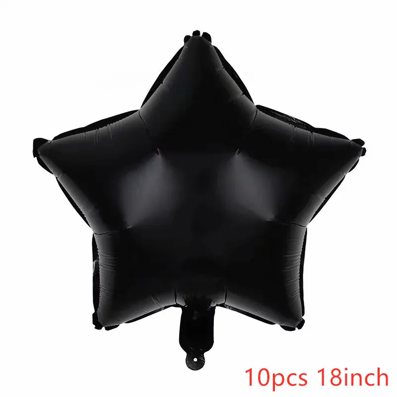1pc party decoration black gold digital confetti mesh 4d balloon baby 2 years old birthday theme party decoration - Цвет: as picture