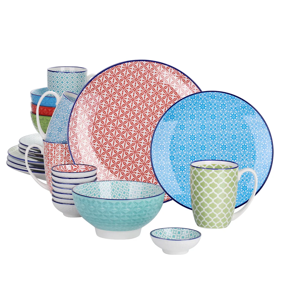 Vancasso Macaron 24-фарфоровый набор из… предметов разноцветных столовых приборов с 4 *