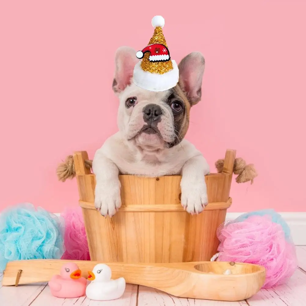 Рождественский головной убор для собаки кошки костюм питомца праздничная одежда